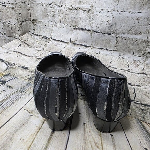 PROXY Black Gray Silver Womens Emastine Dress Wedge Heels Shoes  Size 9.5B - Picture 5 of 8